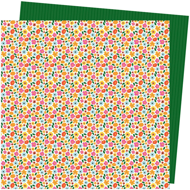 American Crafts - Amy Tangerine - Slice of Life 12x12 Paper - Full Bloom