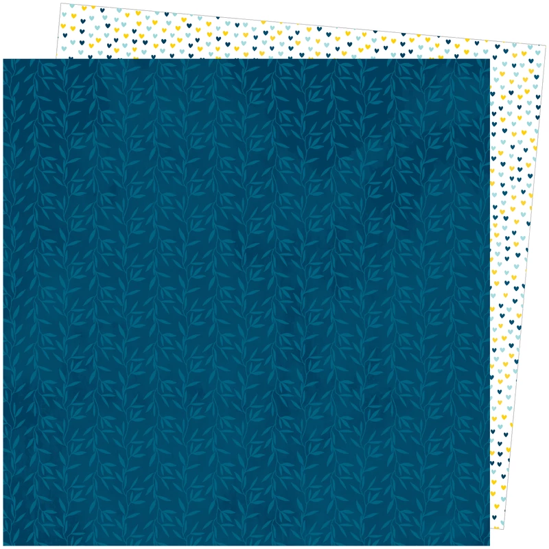 American Crafts - Amy Tangerine - Slice of Life 12x12 Paper - Bamboo Blues