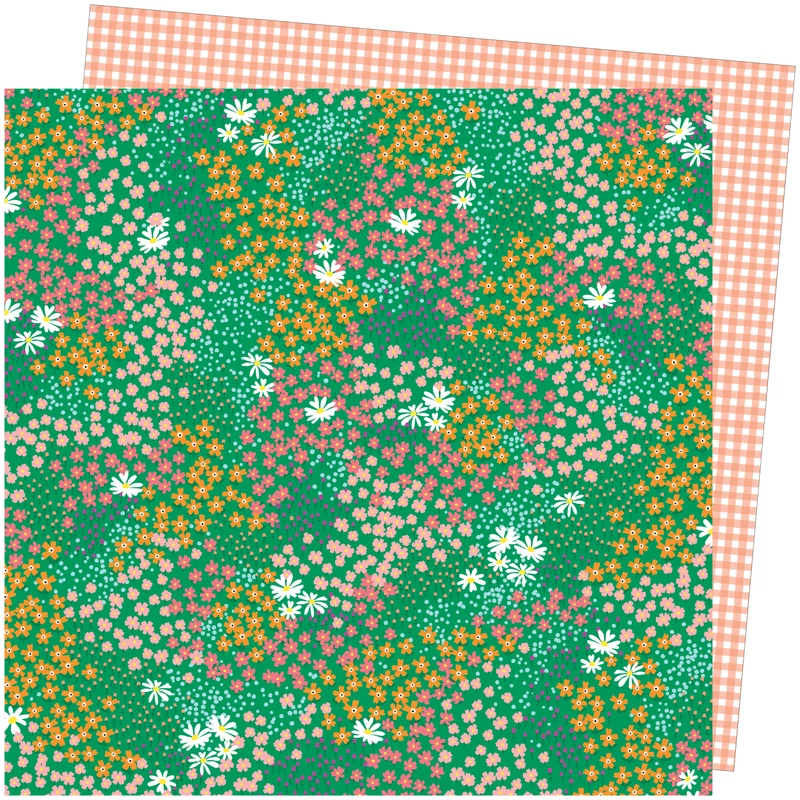 American Crafts - Amy Tangerine - Picnic in the Park 12x12 Paper - Pretty Patches