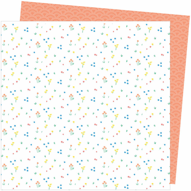 American Crafts - Amy Tangerine - Picnic in the Park 12x12 Paper - Dainty Dots