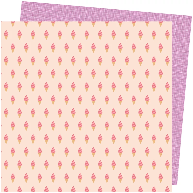 American Crafts - Amy Tangerine - Picnic in the Park 12x12 scrapbook papír - Soft Serve