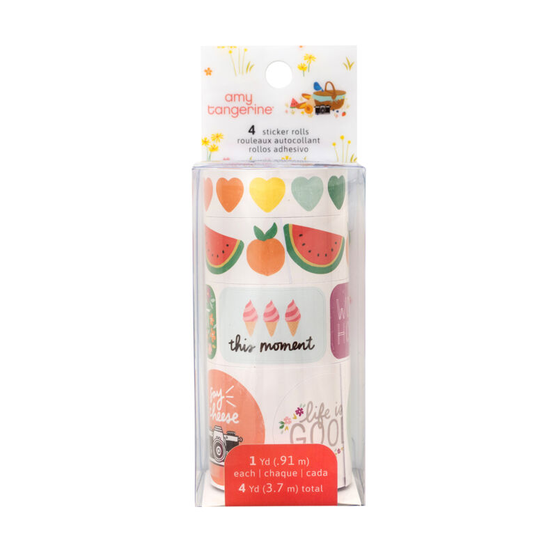 American Crafts - Amy Tangerine - Picnic in the Park Sticker Rolls (4 Piece)