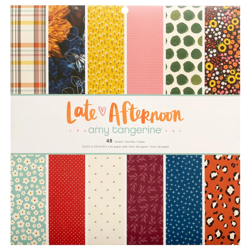 American Crafts - Amy Tangerine - Late Afternoon 12x12 papírtömb (48 lap)