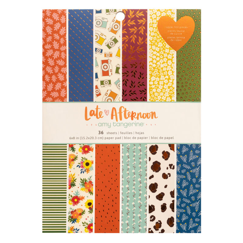 American Crafts - Amy Tangerine - Late Afternoon 6x8 Paper Pad (36 Sheets)