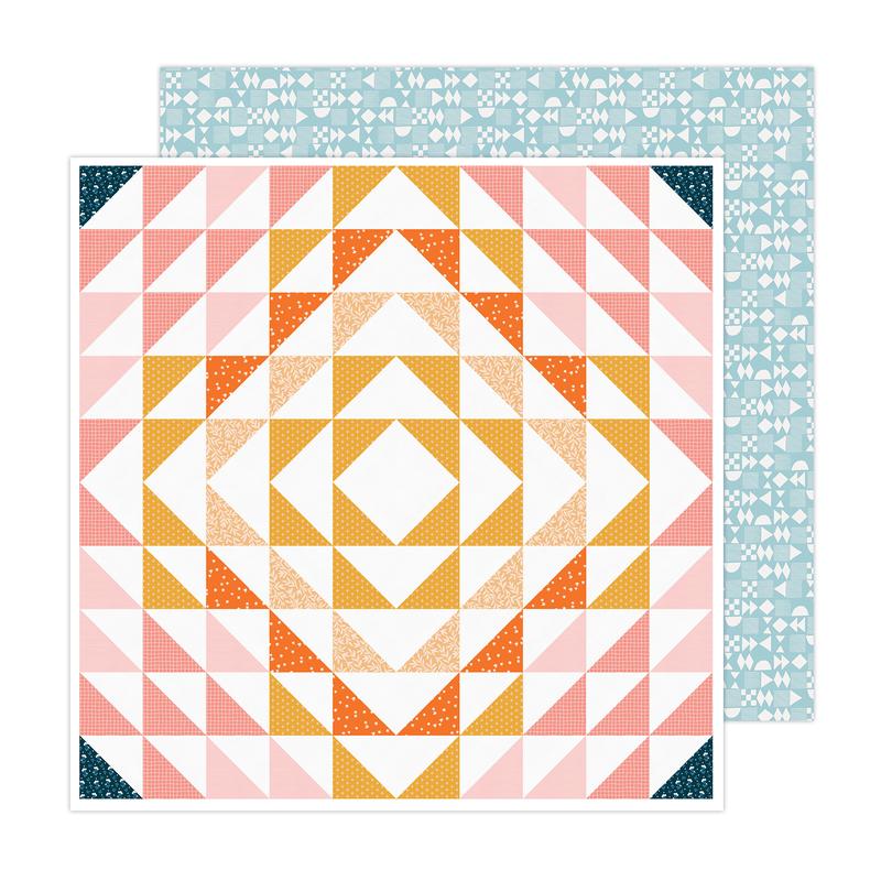 American Crafts - Paige Evans - Bungalow Lane 12x12 scrapbook papír 18