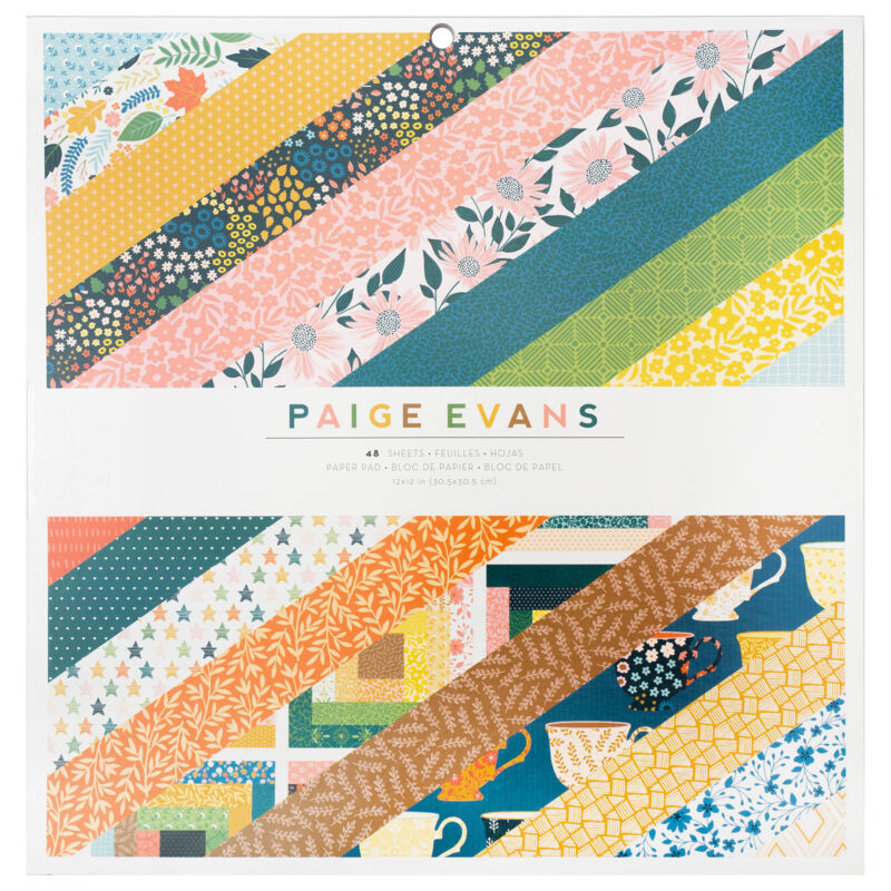 American Crafts - Paige Evans - Bungalow Lane 12x12 Paper Pad (48 Sheets)