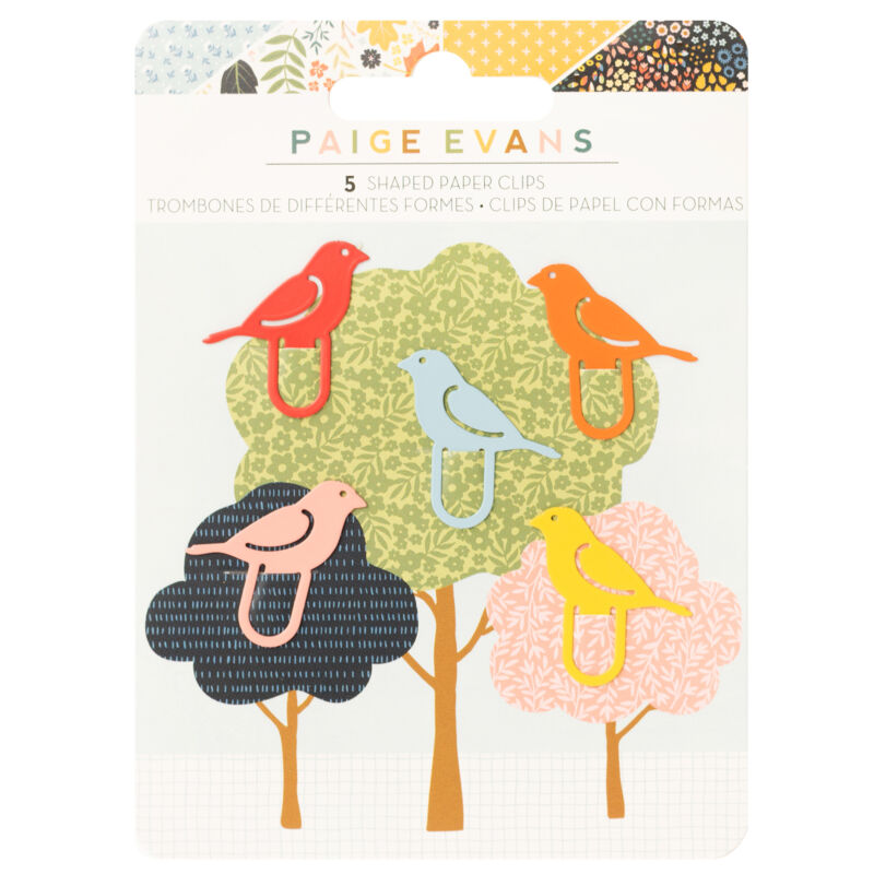 American Crafts - Paige Evans - Bungalow Lane Bird Shaped Metal Paper Clips  (5 Piece)