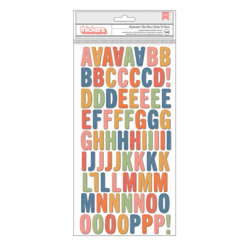 American Crafts - Paige Evans - Bungalow Lane chipboard betűmatrica- Handmade (148 db)