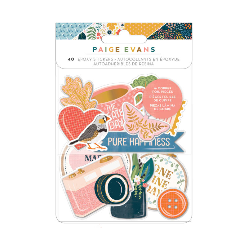American Crafts - Paige Evans - Bungalow Lane Epoxy Sticker (40 Piece)