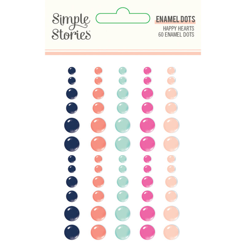 Simple Stories - Happy Hearts Enamel Dots