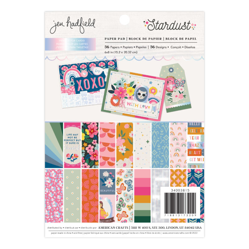American Crafts - Jen Hadfield - Stardust 6x8 Paper Pad (36 Sheets)