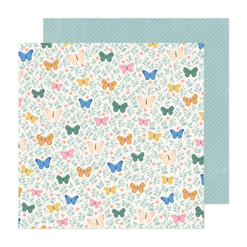 American Crafts - Maggie Holmes - Parasol 12x12 Paper - Free To Fly