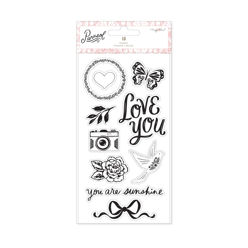 American Crafts - Maggie Holmes - Parasol Acrylic Stamps (10 Piece)