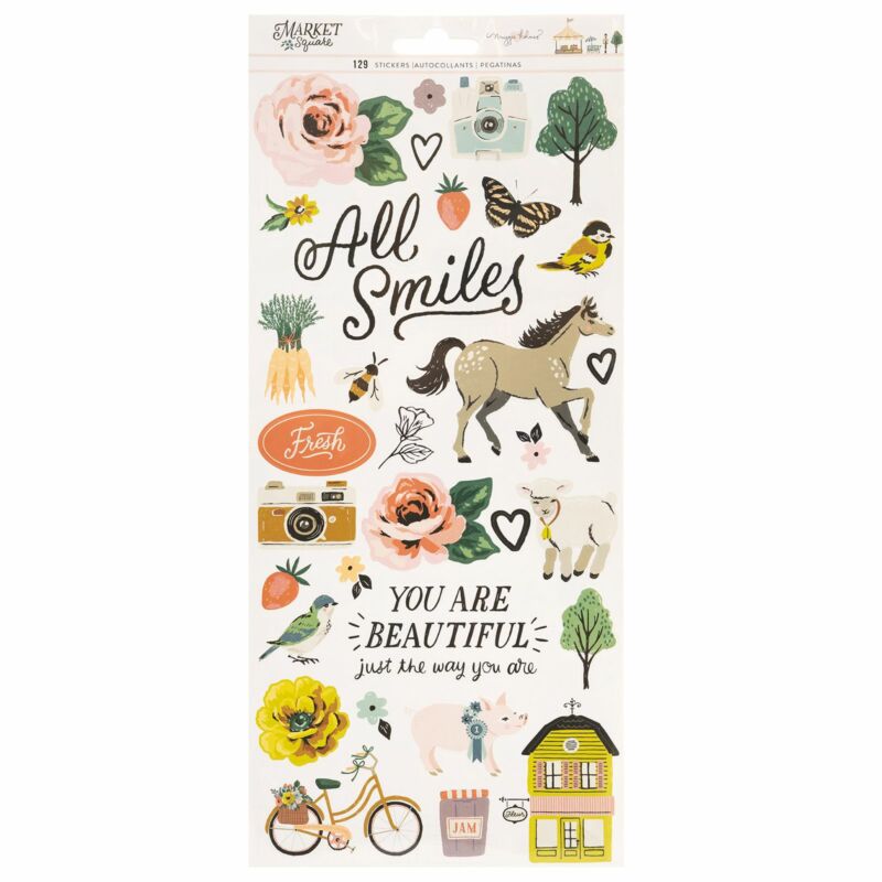 American Crafts - Maggie Holmes - Market Square 6x12 Stickers (129 Piece)