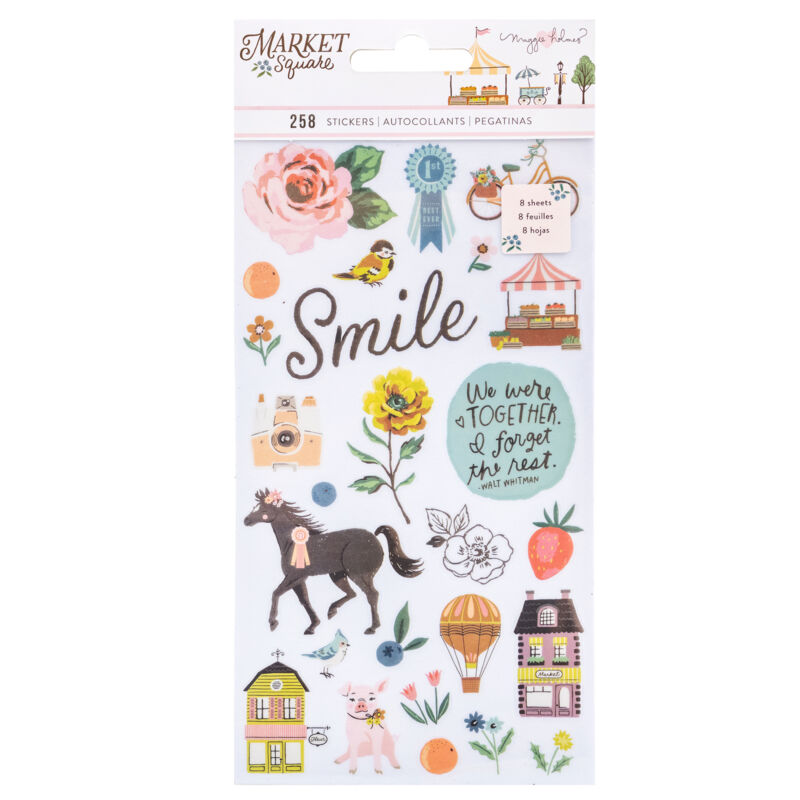 American Crafts - Maggie Holmes - Market Square Sticker Book (8 Sheets)