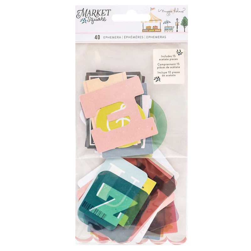 American Crafts - Maggie Holmes - Market Square Alpha Die Cuts (40 Piece)