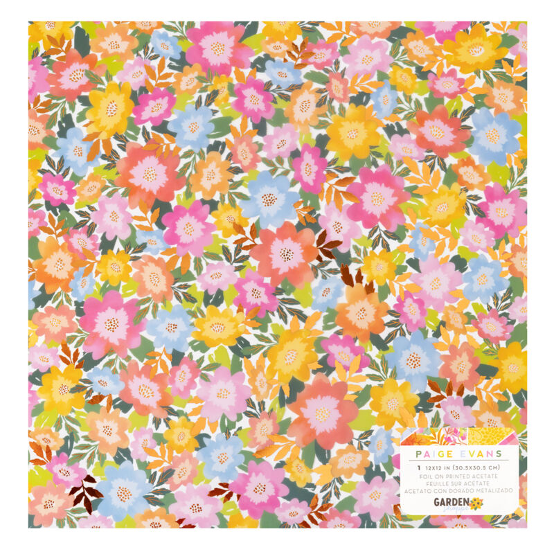 American Crafts - Paige Evans - Garden Shoppe 12x12 Acetate Specialty Paper