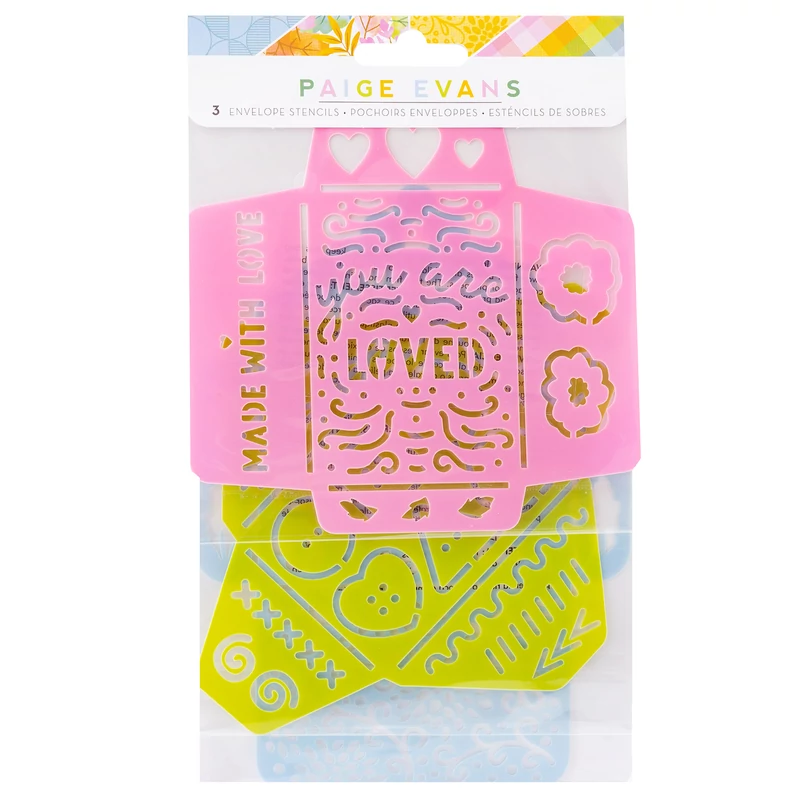 American Crafts - Paige Evans - Garden Shoppe Mini Envelope Stencils (3 Piece)