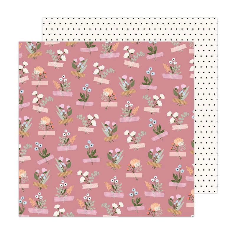 American Crafts - Jen Hadfield - Peaceful Heart 12x12 scrapbook papír - Self Care