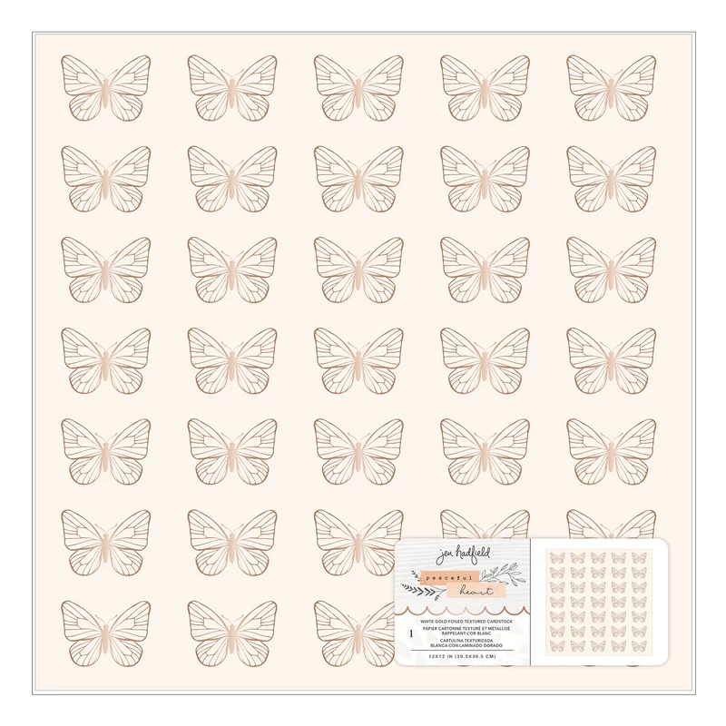 American Crafts - Jen Hadfield - Peaceful Heart 12x12 Specialty scrapbook papír