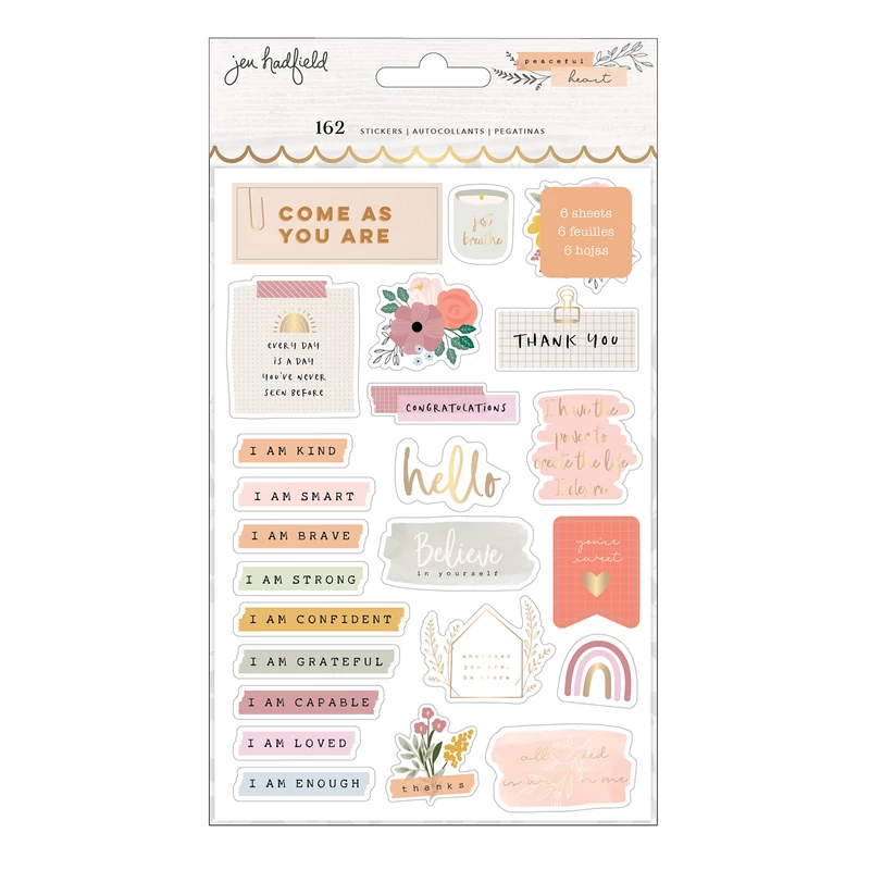 American Crafts - Jen Hadfield - Peaceful Heart Sticker Book (162 Piece)