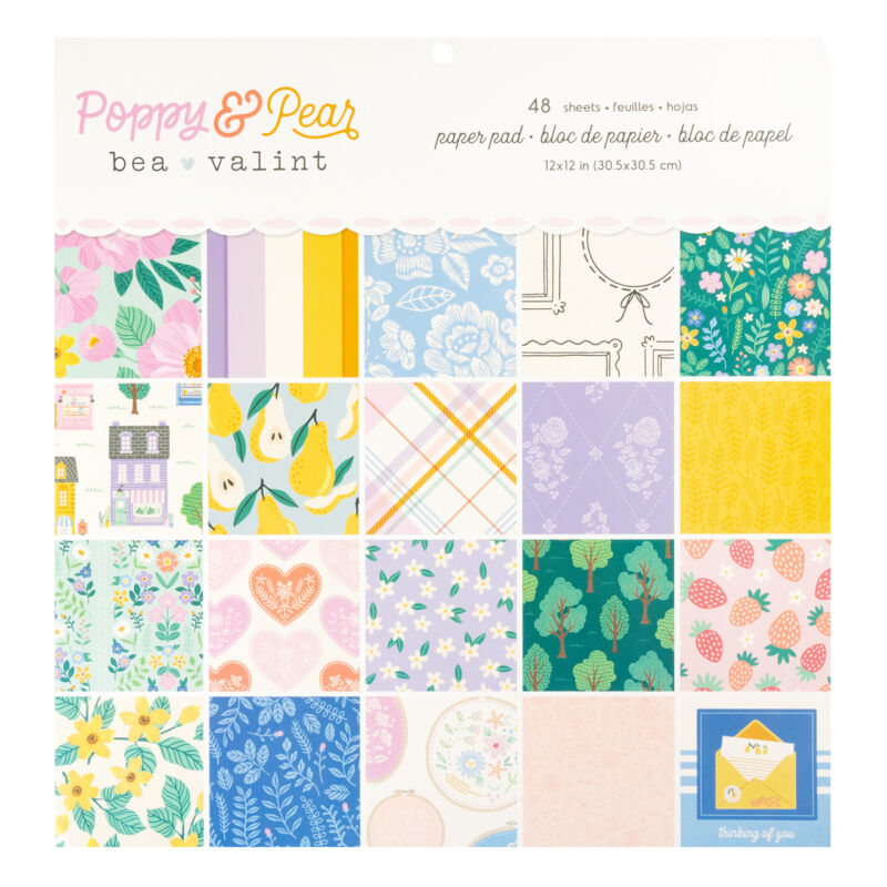 American Crafts - Poppy and Pear 12x12 Paper Pad (48 Sheets)