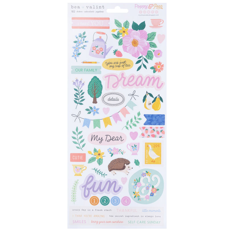 American Crafts - Poppy and Pear 6x12 Sticker (102 Piece)