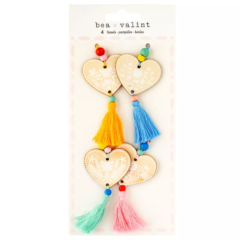 American Crafts - Poppy and Pear Beaded Tassels (4 Piece)