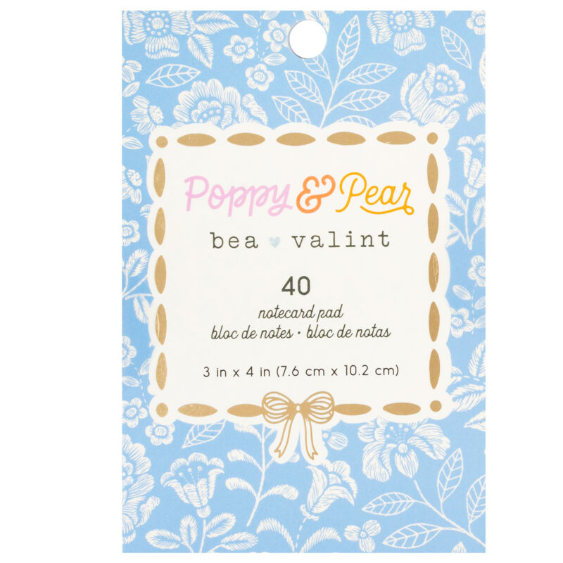 American Crafts - Poppy and Pear 3x4 Notecard Pad (40 Sheets)