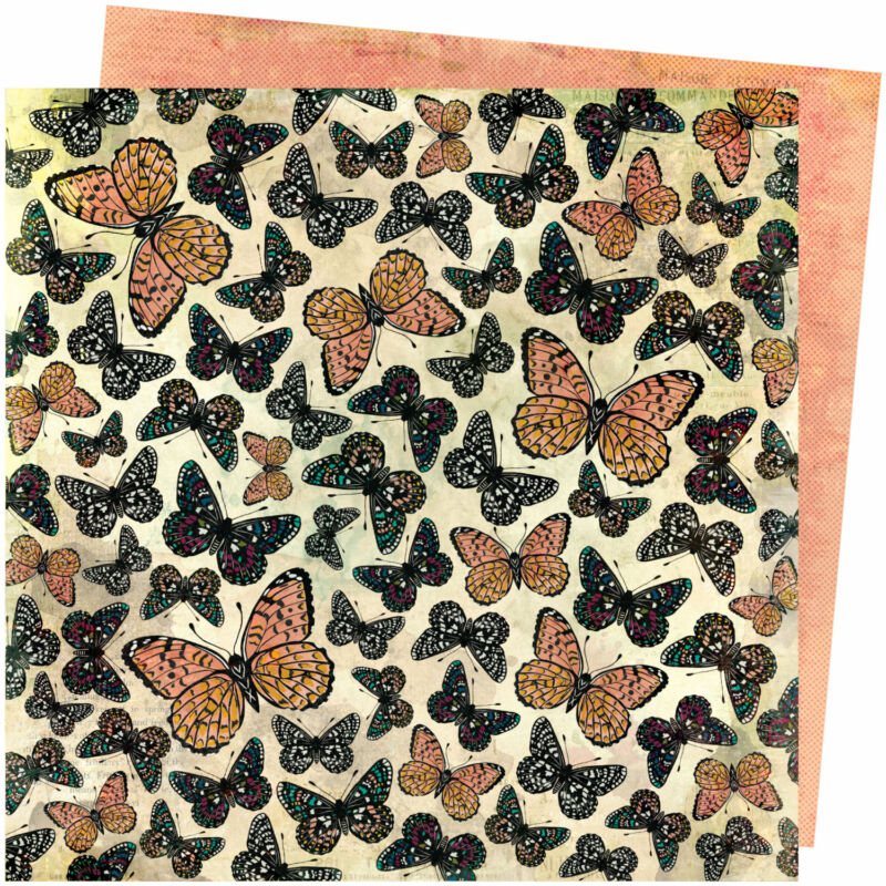 American Crafts - Vicki Boutin - Storyteller 12x12 Paper - Mariposa