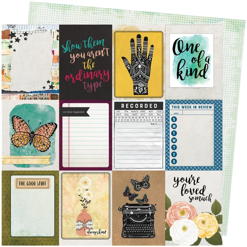 American Crafts - Vicki Boutin - Storyteller 12x12 scrapbook papír - Rendering