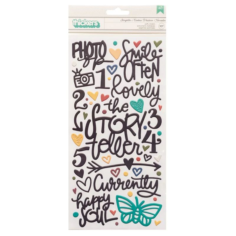 American Crafts - Vicki Boutin - Storyteller Puffy Thickers (107 Piece)