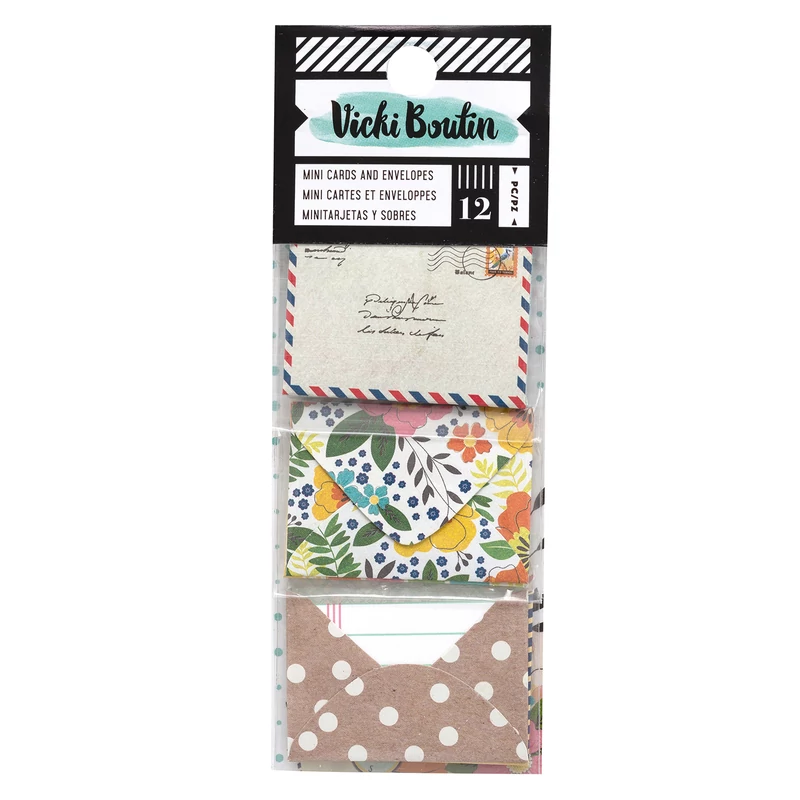 American Crafts - Vicki Boutin - Let's Wander - Mini Envelopes with Cards