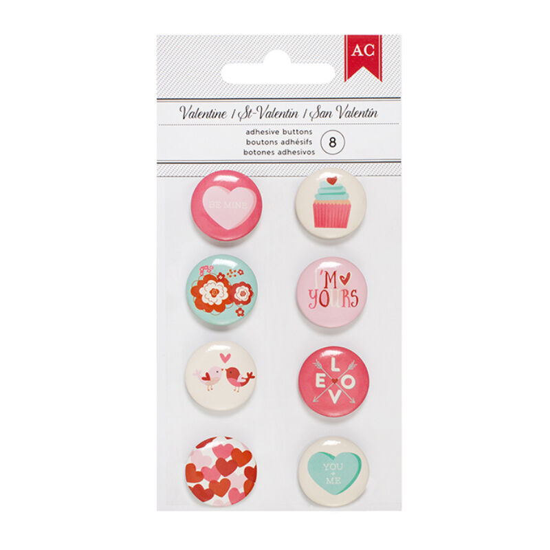 American Crafts Valentine Mini Flair Button