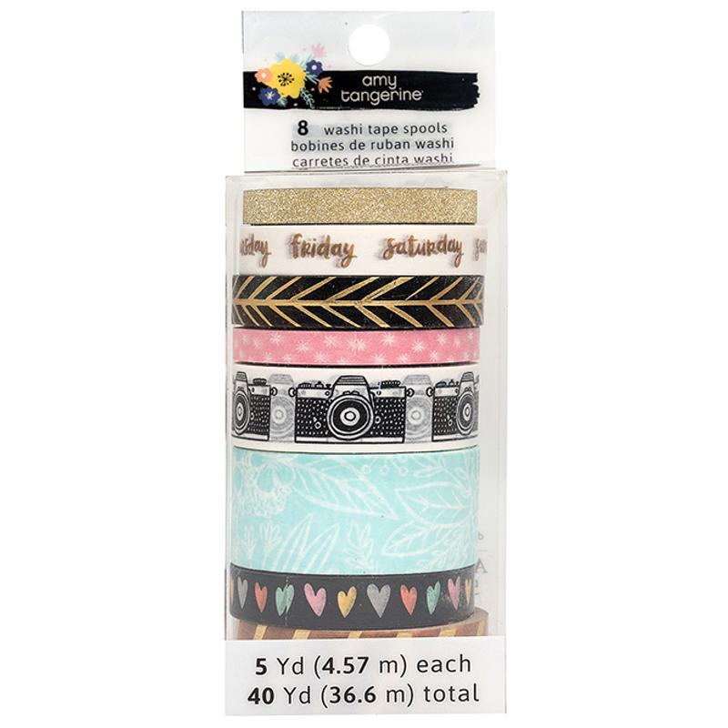 Set de 8 washi tape Shine On Amy Tan