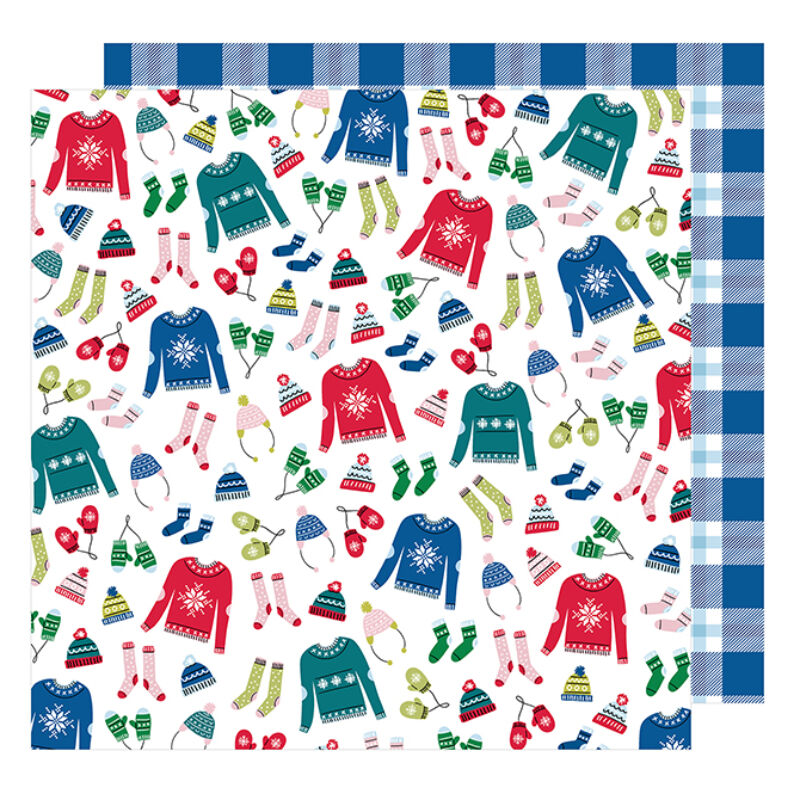 American Crafts - Sweater Weather 12x12 Paper - Bundle Up