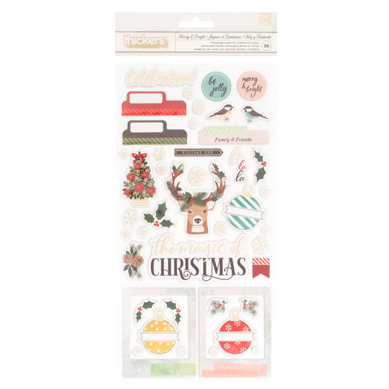 American Crafts - Vicki Boutin - Warm Wishes Chipboard Thickers