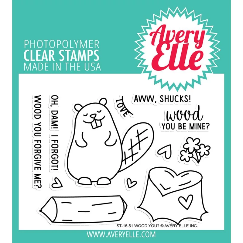 Avery Elle Clear Stamp - Wood You