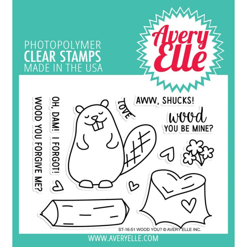Avery Elle Clear Stamp - Wood You