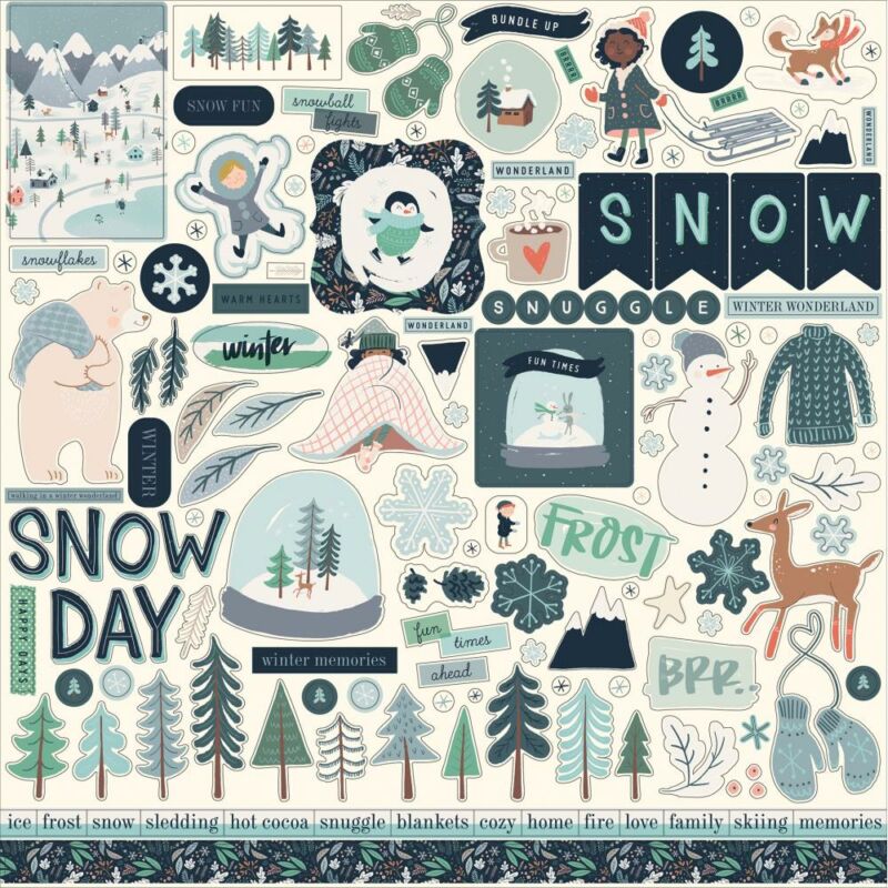 Carta Bella - Snow Much Fun 12x12 Cardstock Stickers