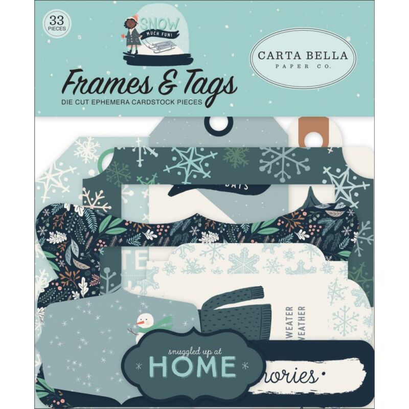 Carta Bella - Snow Much Fun Frames & Tags (33 Pieces)