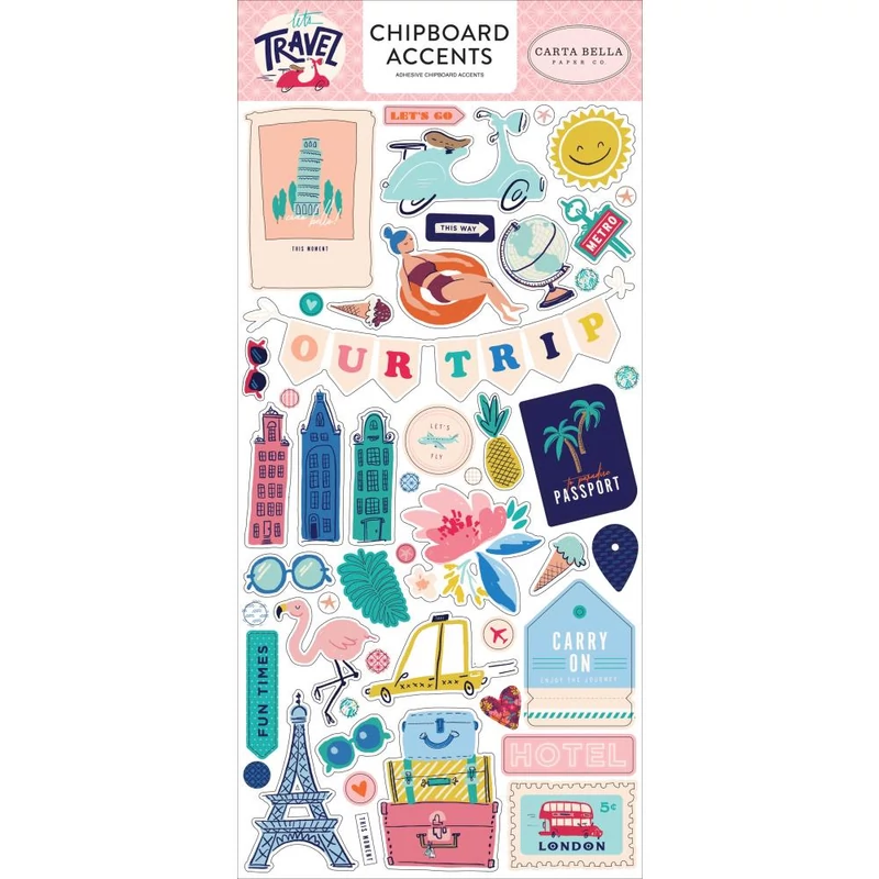Carta Bella - Let's Travel  6x13 Chipboard - Accents