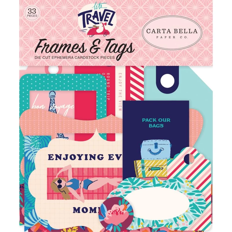 Carta Bella - Let's Travel Ephemera Die-Cuts (33 Piece)