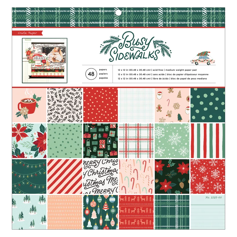 Crate Paper - Busy Sidewalks 12x12 Paper Pad (48 Sheets)