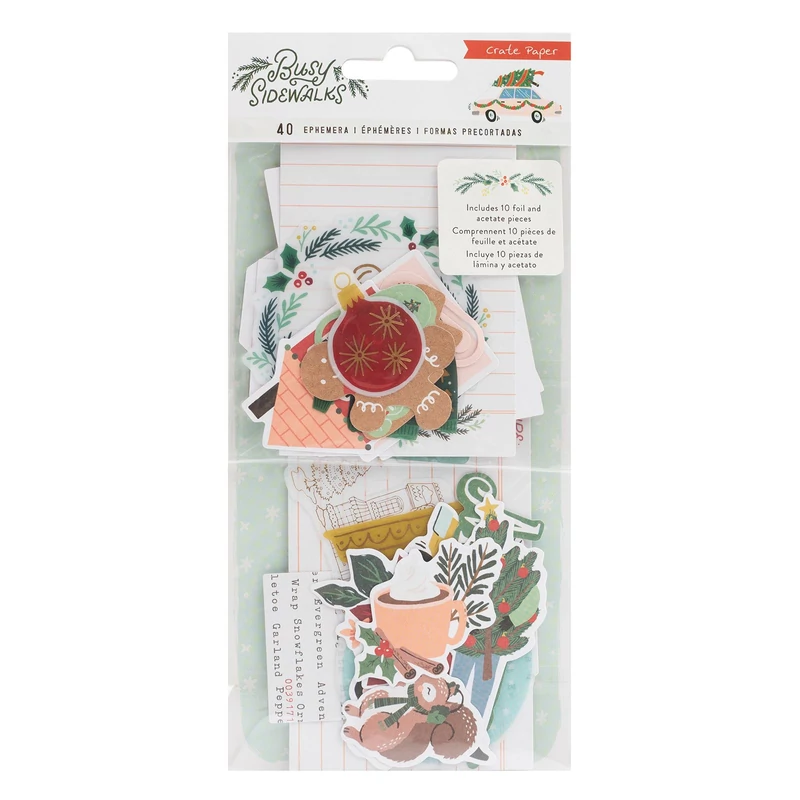 Crate Paper - Busy Sidewalks Ephemera (40 Piece)