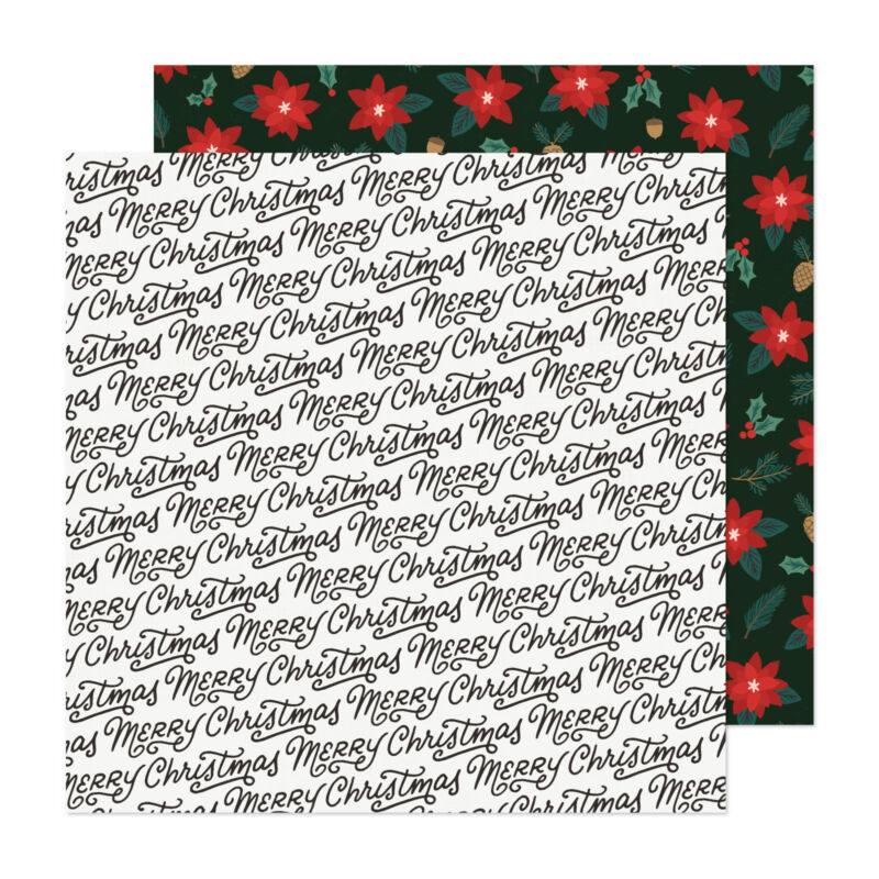 Crate Paper - Busy Sidewalks 12x12 Paper - Christmas Greetings 