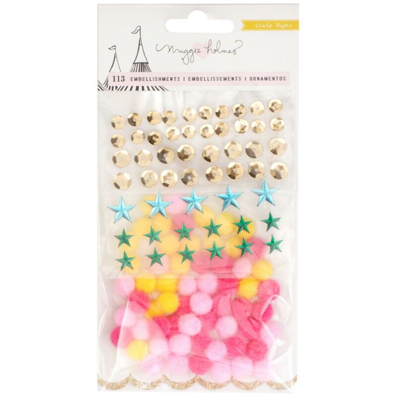 Crate Paper - Maggie Holmes Carousel Small Embellishment Mix