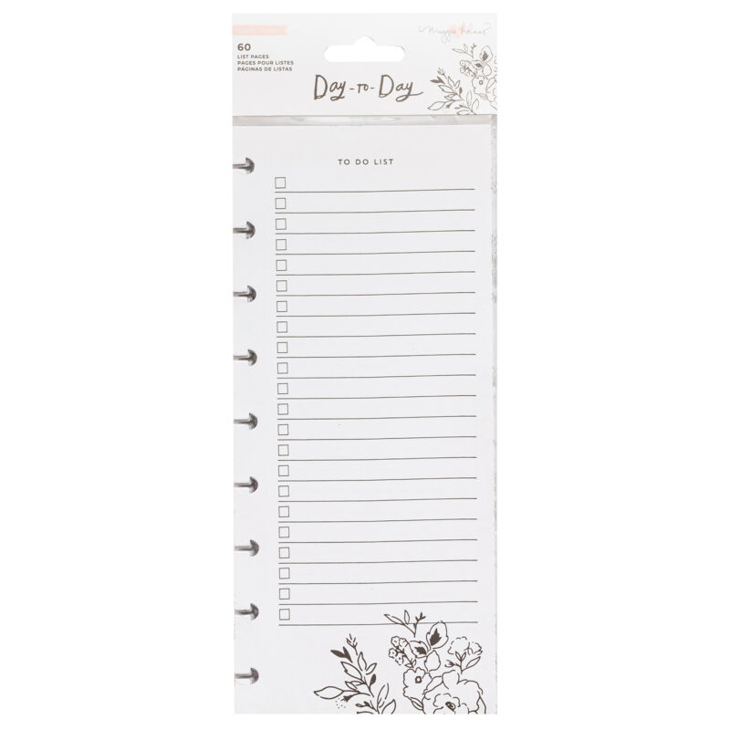 Crate Paper - Maggie Holmes Disc Planner - Double-Sided Note Pad - Shopping and To Do List (60 Sheets)