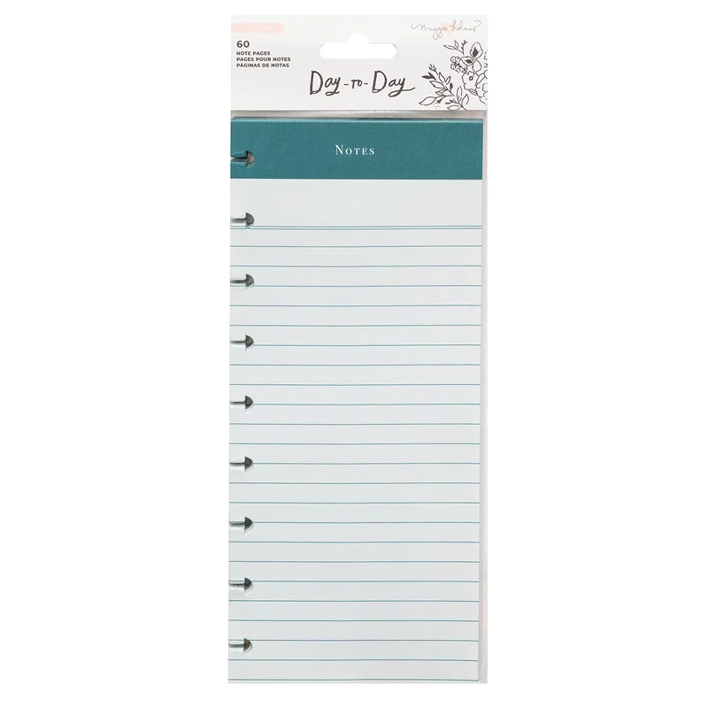 Crate Paper - Maggie Holmes Disc Planner - Double-Sided Note Pad - Notes and Meal Plan (60 Sheets)