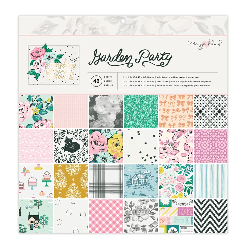 American Crafts - Maggie Holmes - Garden Party 12x12 Paper Pad (48 Sheets)